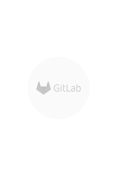 Ein dunkelgraues Logo GitLab auf hellgrauem Kreis.