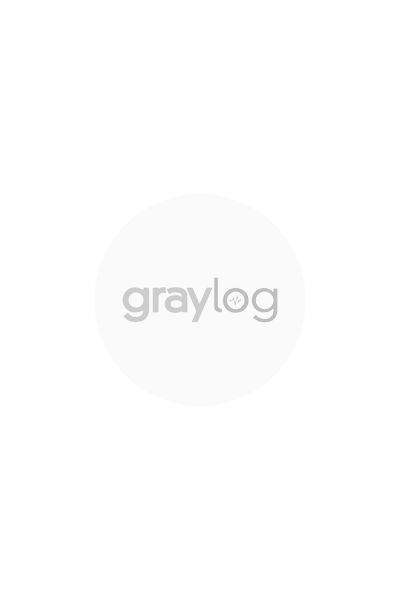 Ein dunkelgraues Logo graylog auf hellgrauem Kreis.