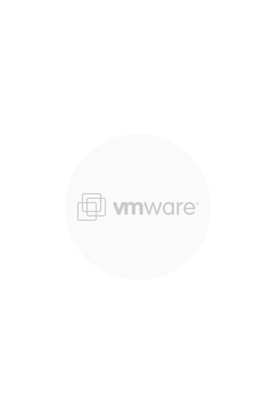 Ein dunkelgraues Logo vmware auf hellgrauem Kreis.