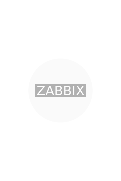 Ein dunkelgraues Logo ZABBIX auf hellgrauem Kreis.